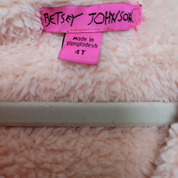 Betsey Johnson Blush Pink Fleece Jacket - Picture 2 of 3